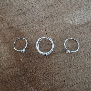 Elegant Silver Ring Set